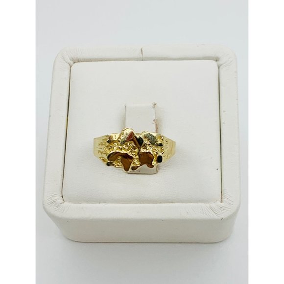 Real 10k Solid Gold Nugget men’s Ring
